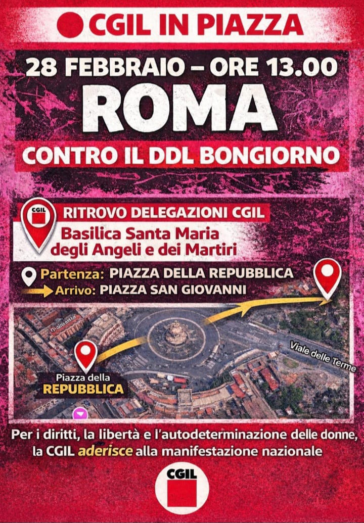 DDL Bongiorno: sabato 28 febbraio manifestazione a Roma