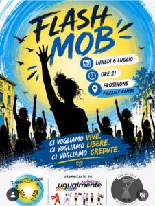 Flash mob  lunedì 6 luglio a Frosinone a sostegno di chi è vittima di violenza